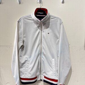 Medium Vintage Tommy Hilfiger White Zip-Up Jacket